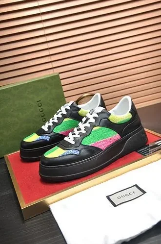 Gucci Sneaker With Multicolored Stripes Black for Men Gucci Sneaker With Multicolored Stripes Black for Men