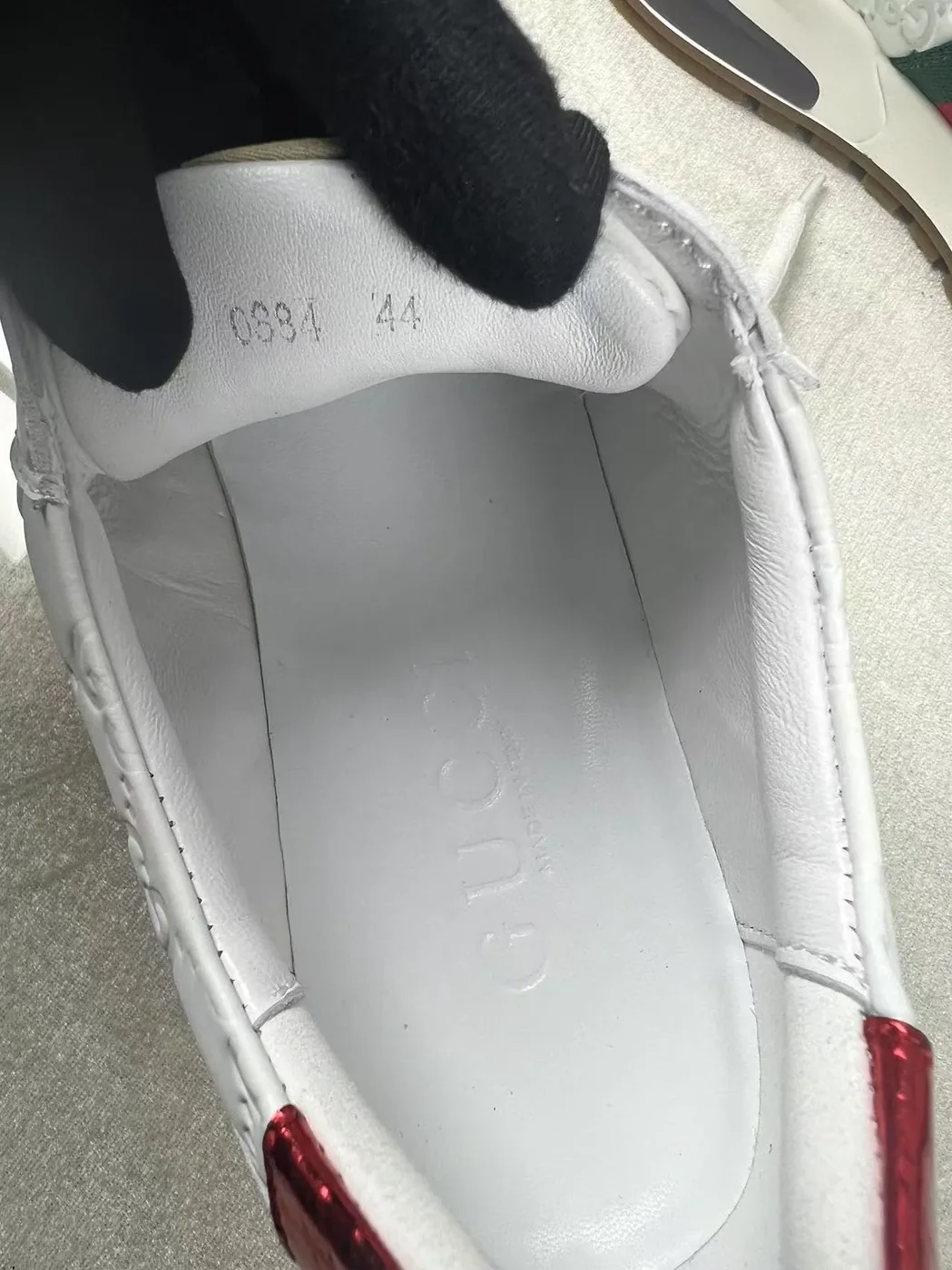 Gucci GG Embossed Sneakers With Web Ketion White for Men
