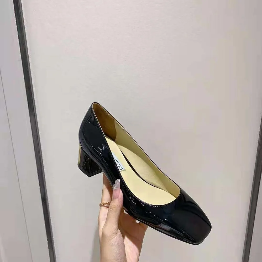 Jimmy Choo Rydea Pump 45 Black Nappa Leather Pumps for Women Jimmy Choo Rydea Pump 45 Black Nappa Leather Pumps for Women