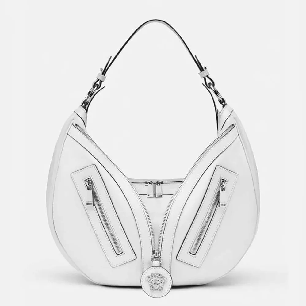 Versace Repeat Hobo Bag for Women in White