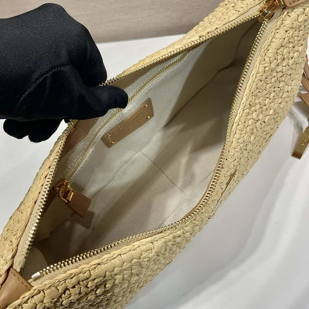 Prada Aimée Large Crochet and Leather Bag for Women Prada Aimée Large Crochet and Leather Bag for Women