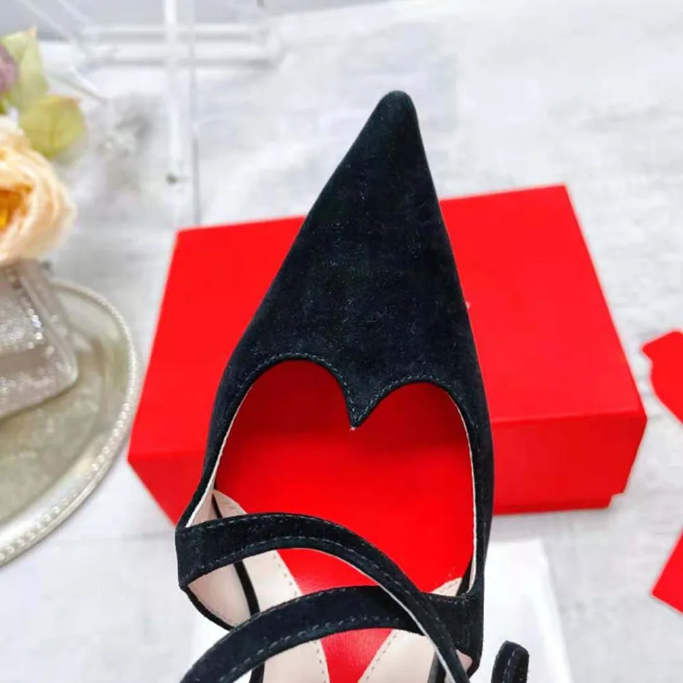 Roger Vivier I Love Vivier Bow String Mules in Suede for Women in Black