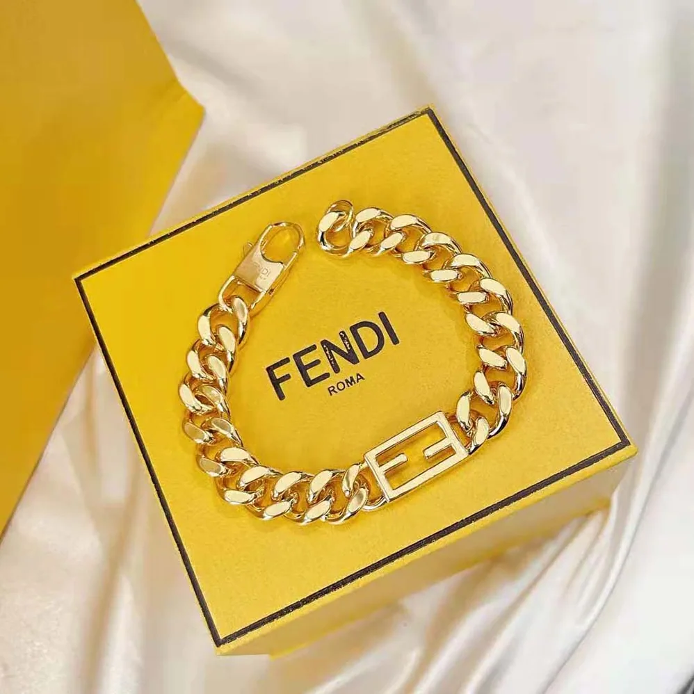 Fendi Baguette Gold for Women in colored Bracelet