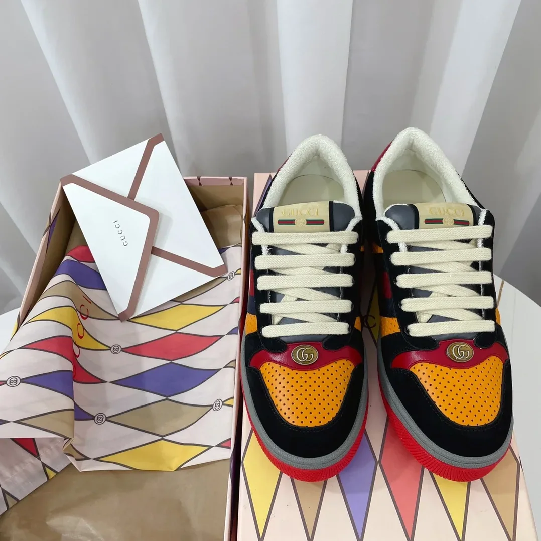 Gucci Screener Sneaker Black for Women in Yellow Gucci Screener Sneaker Black for Women in Yellow