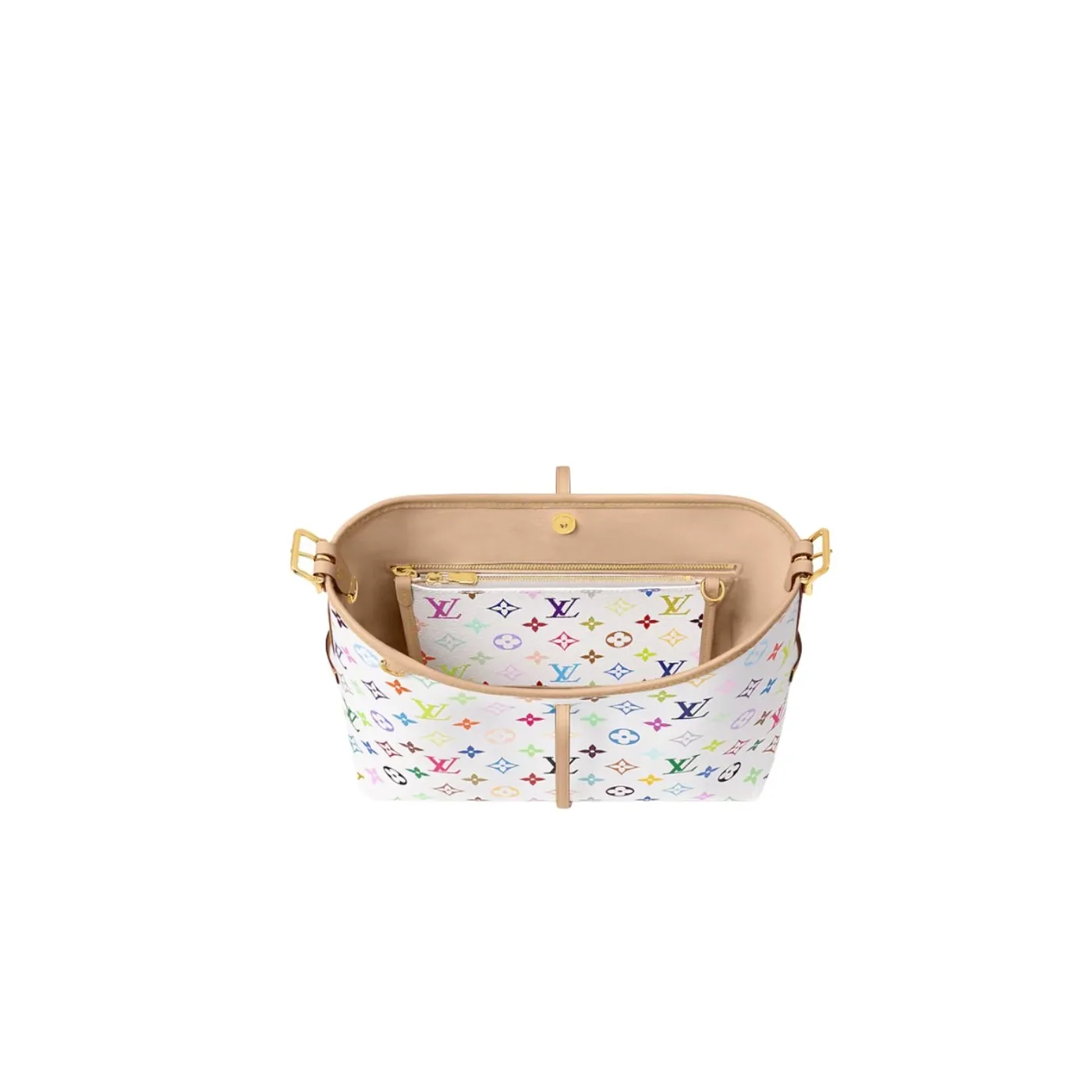 Louis Vuitton LV x TM CarryAll PM Shoulder Bag in Multicolored Gold Hardware