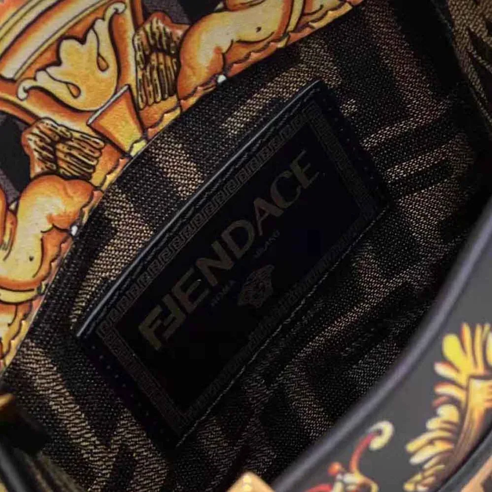 Fendi Mini Sunshine Shopper Fendace Printed FF Leather Mini Bag for Women Fendi Mini Sunshine Shopper Fendace Printed FF Leather Mini Bag for Women