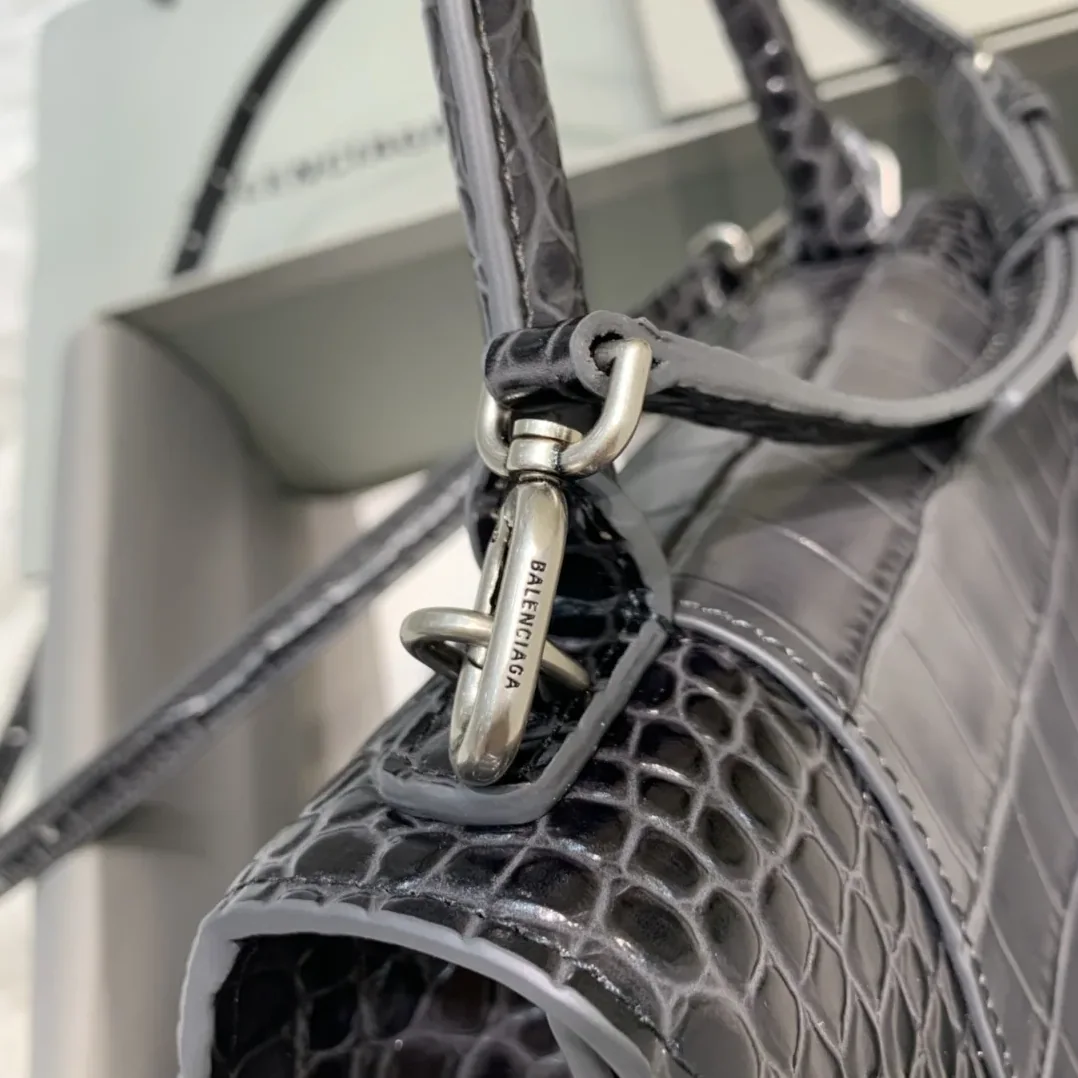 Balenciaga Hourglass Small Handbag In Dark Grey