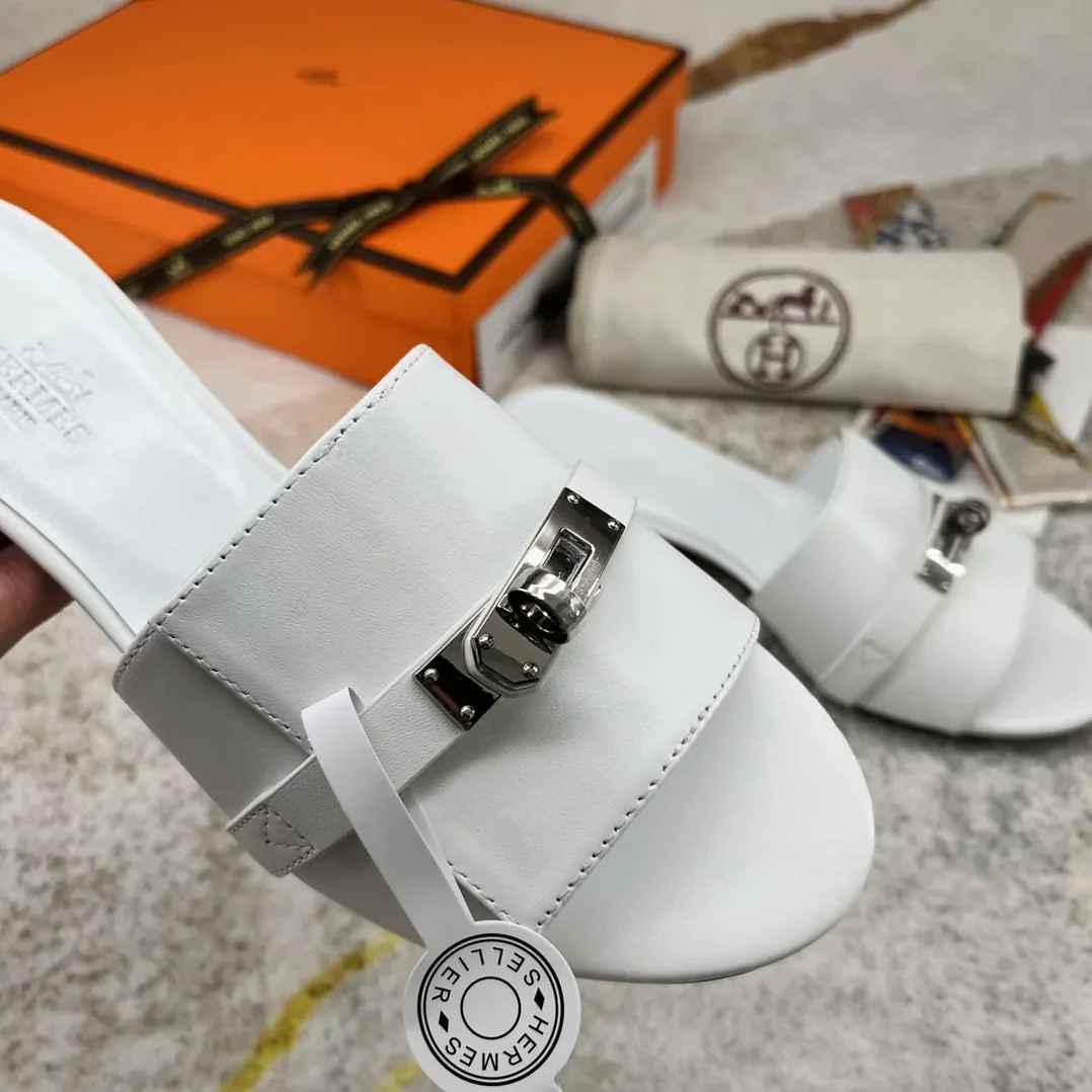 Hermes Gigi 50 Sandal White