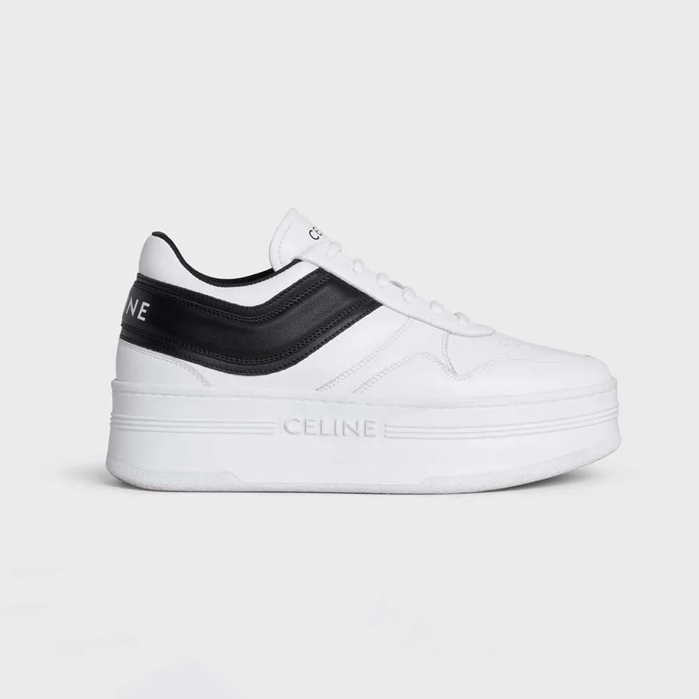 Celine Block Sneakers with Wedge Outsole in Calfskin for Women Celine Block Sneakers with Wedge Outsole in Calfskin for Women