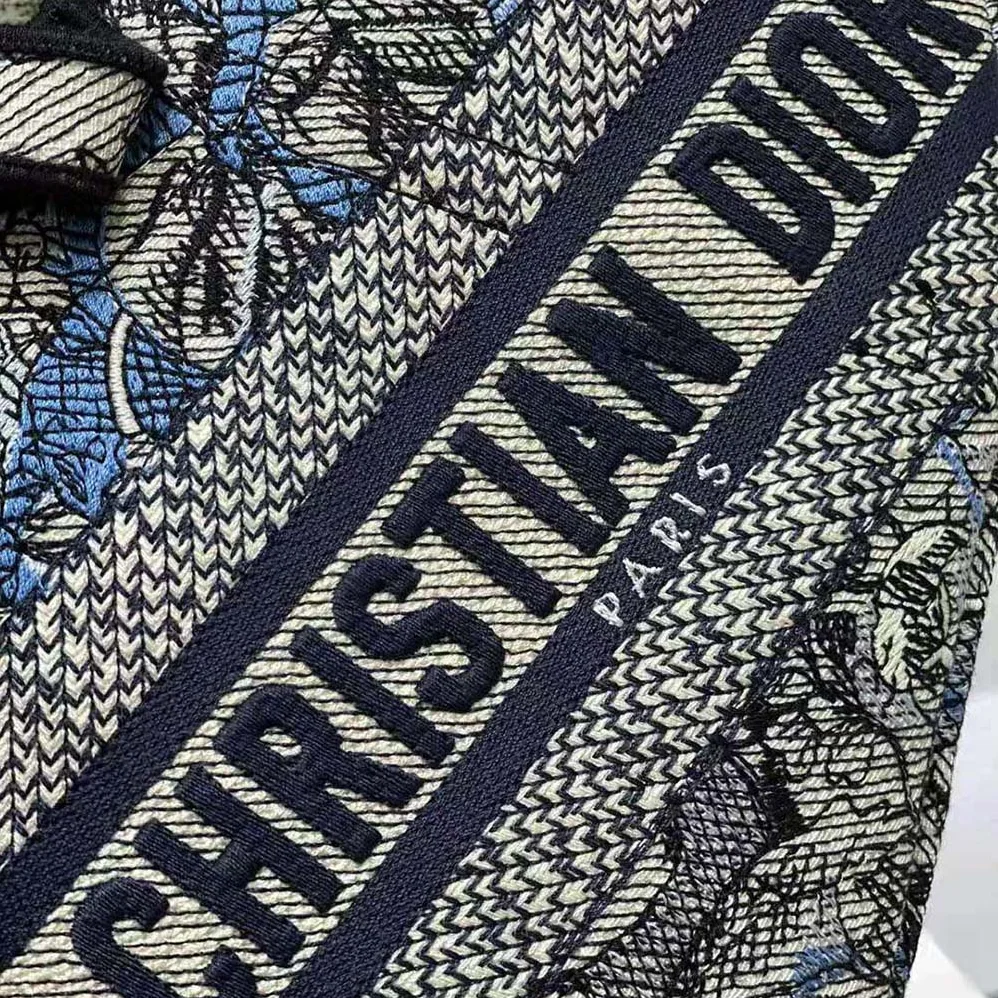 Dior Saddle Bag Denim Multicolor Dior Jardin Magique Embroidery for Women Dior Saddle Bag Denim Multicolor Dior Jardin Magique Embroidery for Women