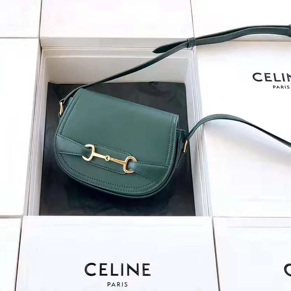 Celine Small Crecy Bag in Satinated Calfskin for Women in Green Celine Small Crecy Bag in Satinated Calfskin for Women in Green