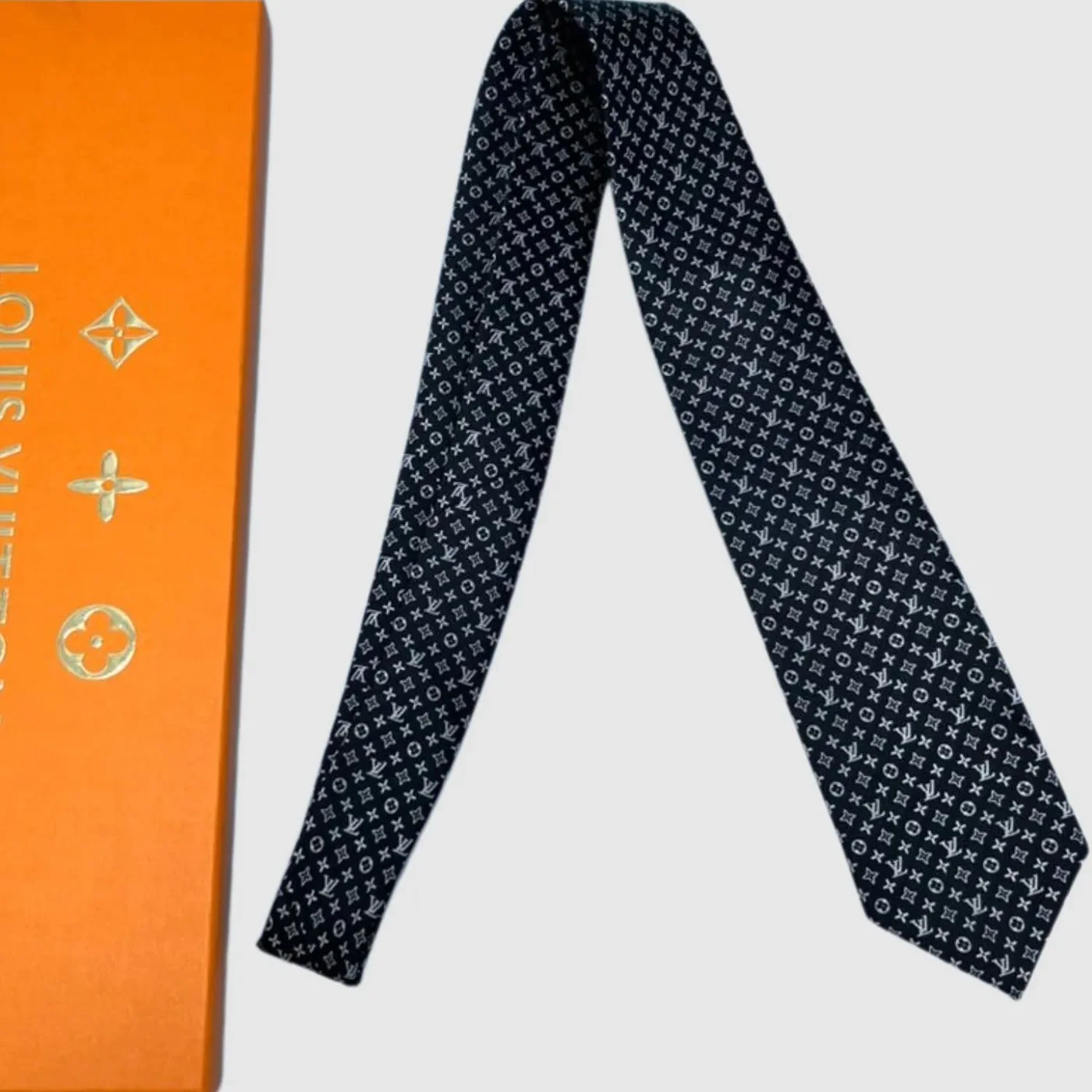 Louis Vuitton Monogram Classic Tie Black LV for Men Louis Vuitton Monogram Classic Tie Black LV for Men