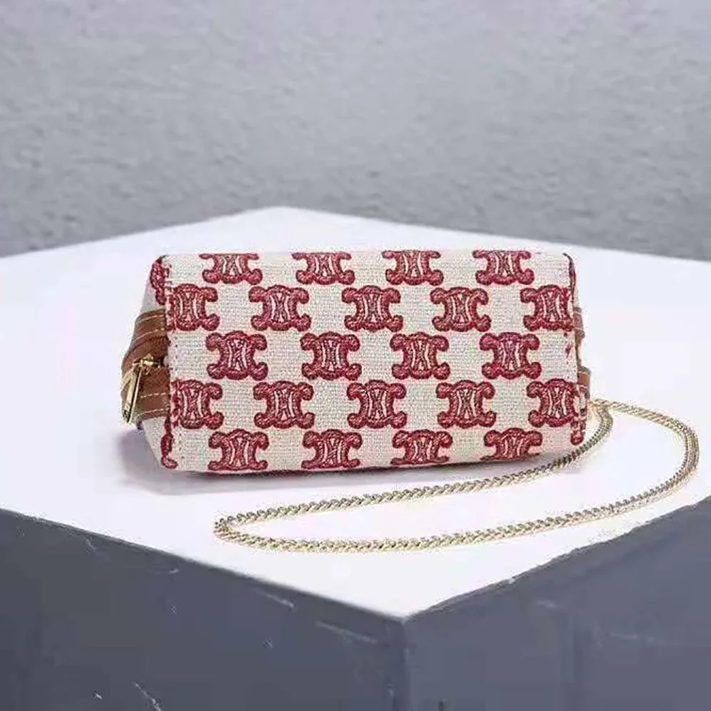 Celine Clutch on Chain in Textile with Triomphe Embroidery for Women Celine Clutch on Chain in Textile with Triomphe Embroidery for Women