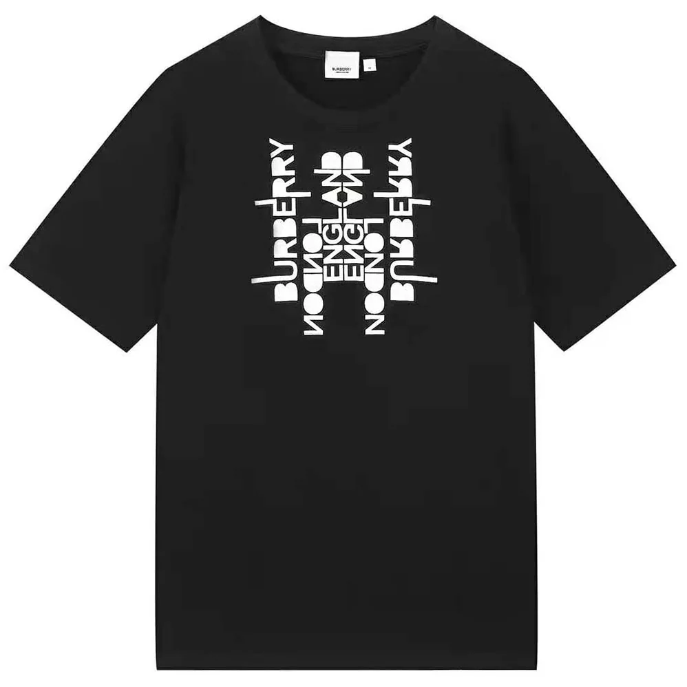 Burberry Logo Print Cotton Oversized T-shirt for Men in Black