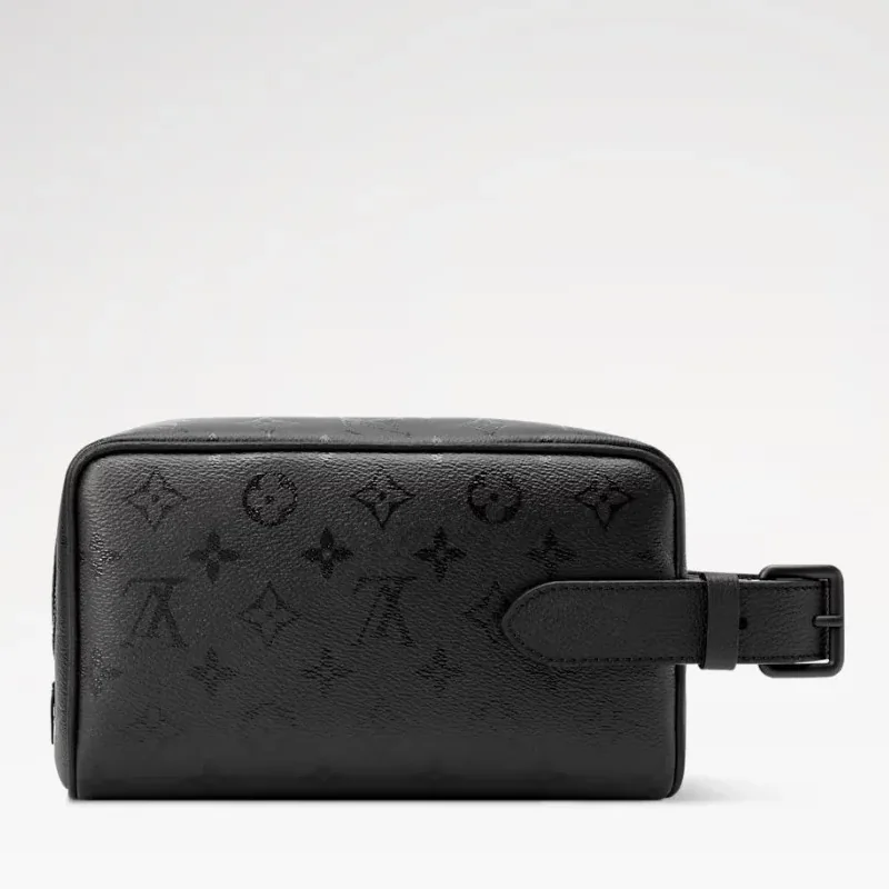 Louis Vuitton Locker Dopp Kit / Black Monogram Midnight Black Hardware