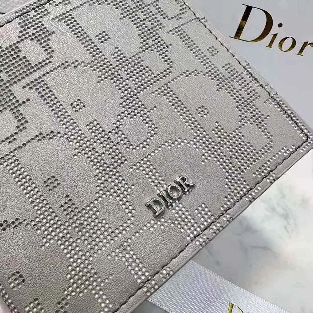 Dior Wallet Gray Dior Oblique Galaxy Leather for Men Dior Wallet Gray Dior Oblique Galaxy Leather for Men