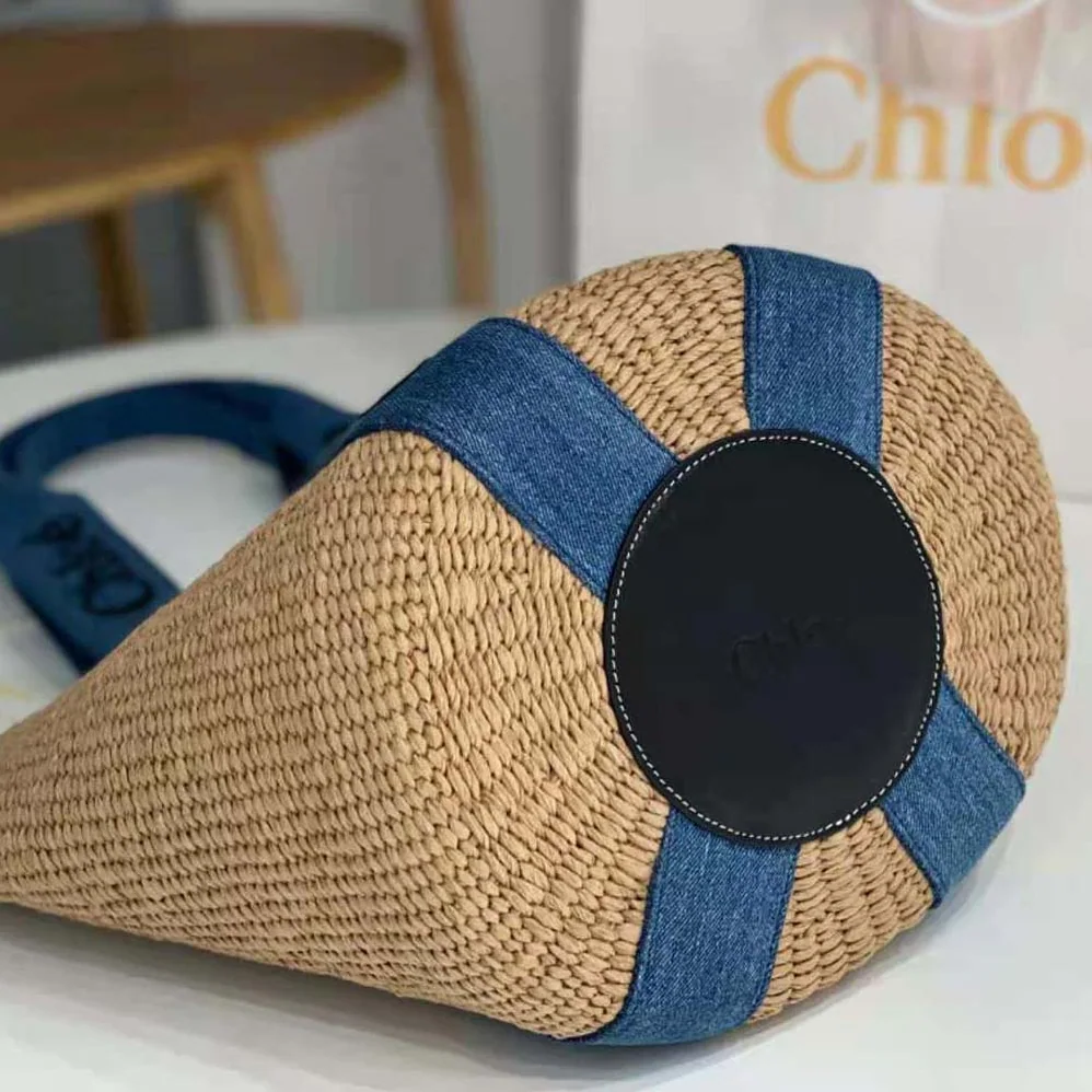 Chloe Large Woody Basket for Women in Navy Chloe Large Woody Basket for Women in Navy