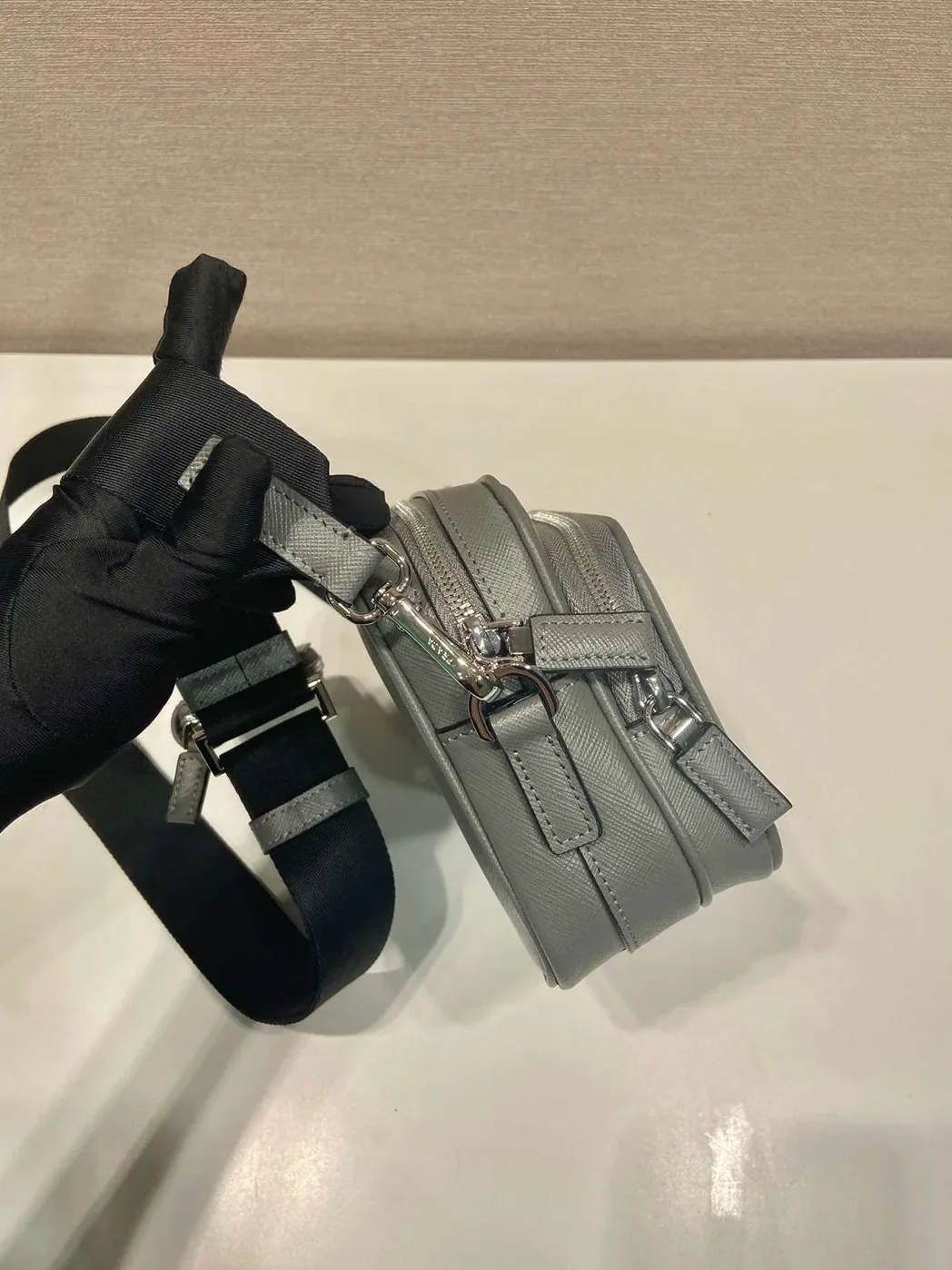 Prada Brique Saffiano Bag Grey /
