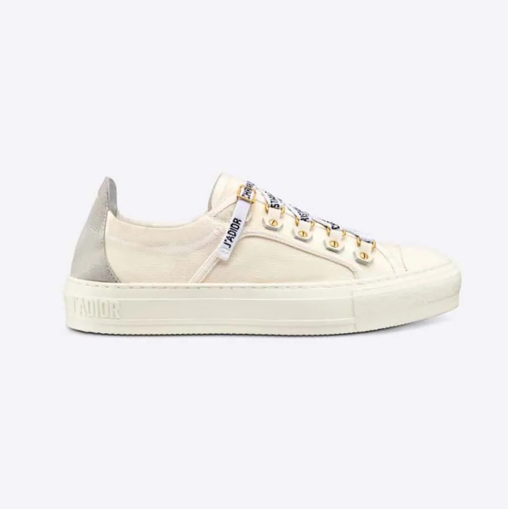 Dior Walk N Dior Sneaker White Canvas and Suede Calfskin for Women Dior Walk N Dior Sneaker White Canvas and Suede Calfskin for Women