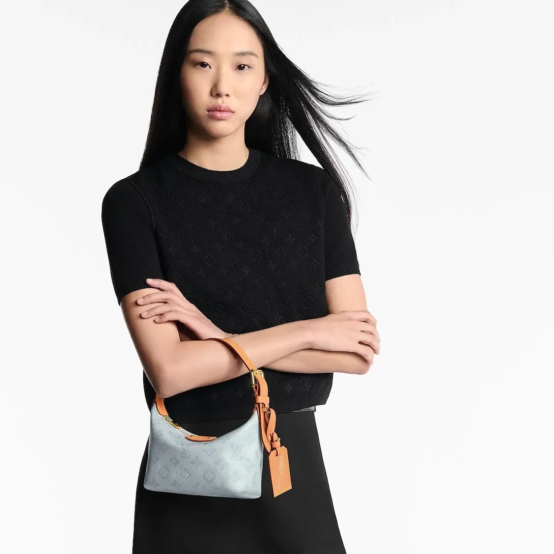 Louis Vuitton Pochette Hills Shoulder Bag / Monogram Origine Bleu Courrier Gold Canvas Gold Hardware