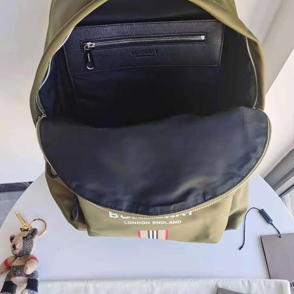 Burberry Vintage Check Nylon Backpack for Men in Green Burberry Vintage Check Nylon Backpack for Men in Green