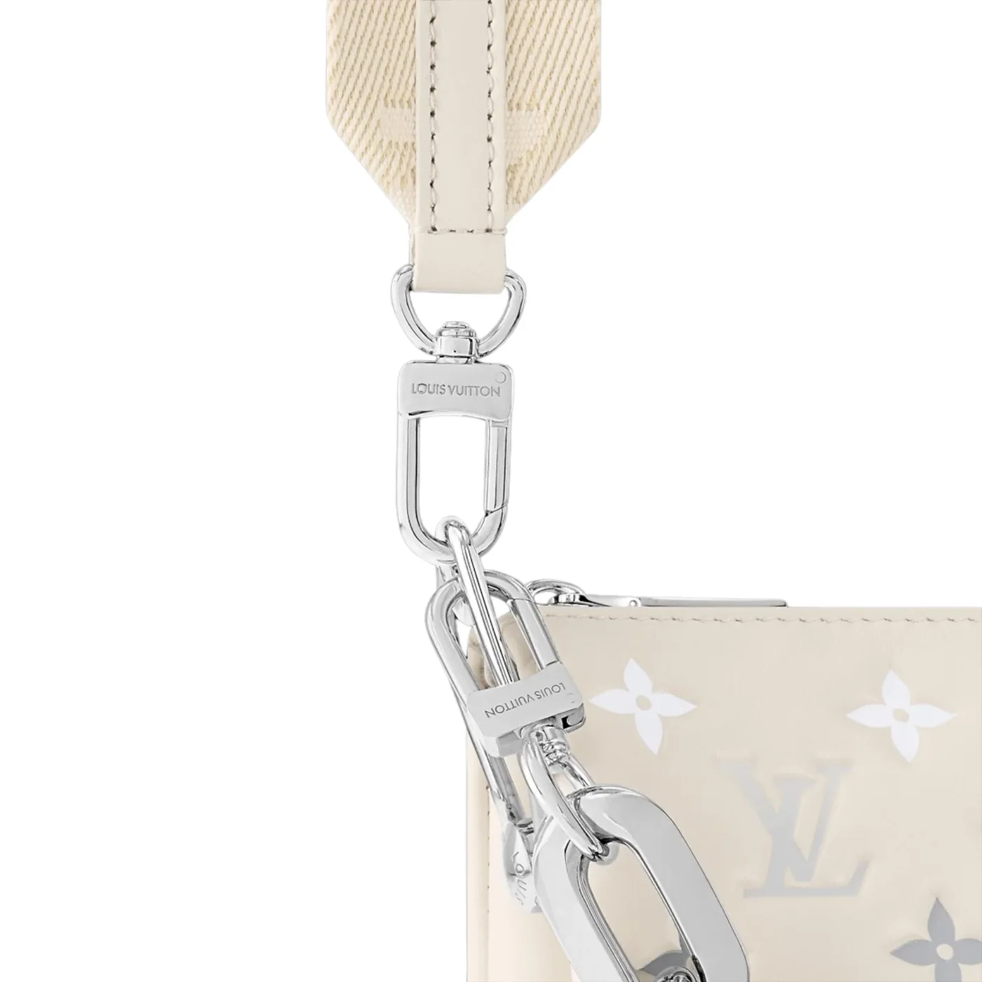 Louis Vuitton Coussin PM Shoulder Bag in Cream/Gray Silver Hardware Louis Vuitton Coussin PM Shoulder Bag in Cream/Gray Silver Hardware