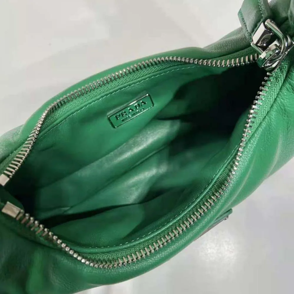 Prada Soft Padded Nappa Leather Mini-Bag for Women in Green