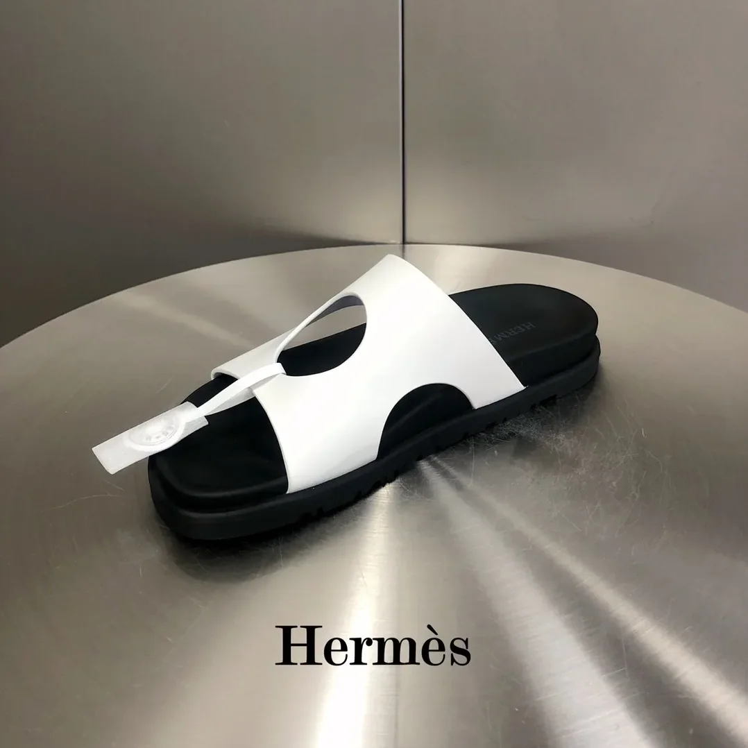 Hermes Edith Sandal White Hermes Edith Sandal White