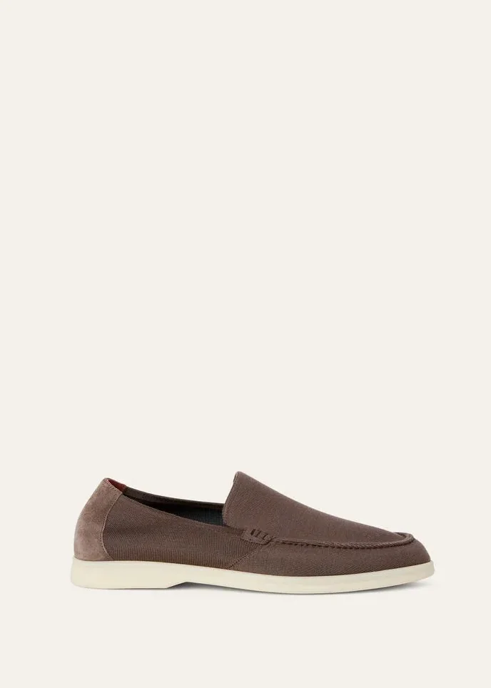 Loro Piana Summer Knitted Loafers Brown