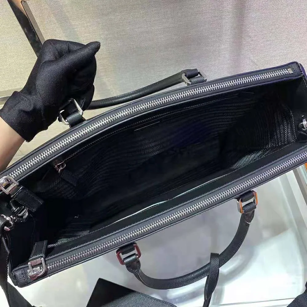 Prada Saffiano Leather Prada Galleria Bag for Men in Black