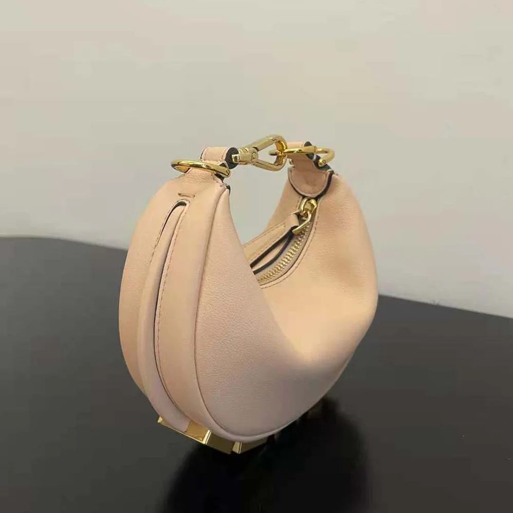 Fendi Nano Fendigraphy Light Pink Leather Charm for Women Fendi Nano Fendigraphy Light Pink Leather Charm for Women