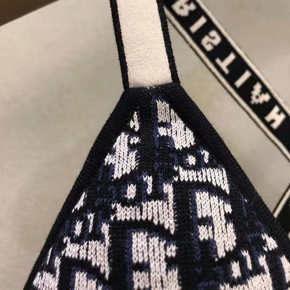 Dior Bralette Blue Dior Oblique Technical Cotton for Women