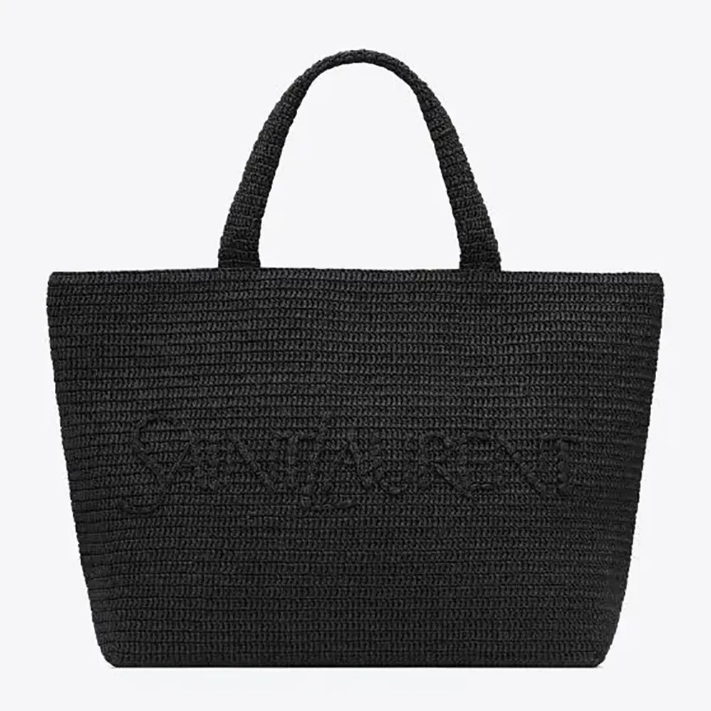 Saint Laurent YSL Saint Laurent Tote in Raffia for Unisex Saint Laurent YSL Saint Laurent Tote in Raffia for Unisex
