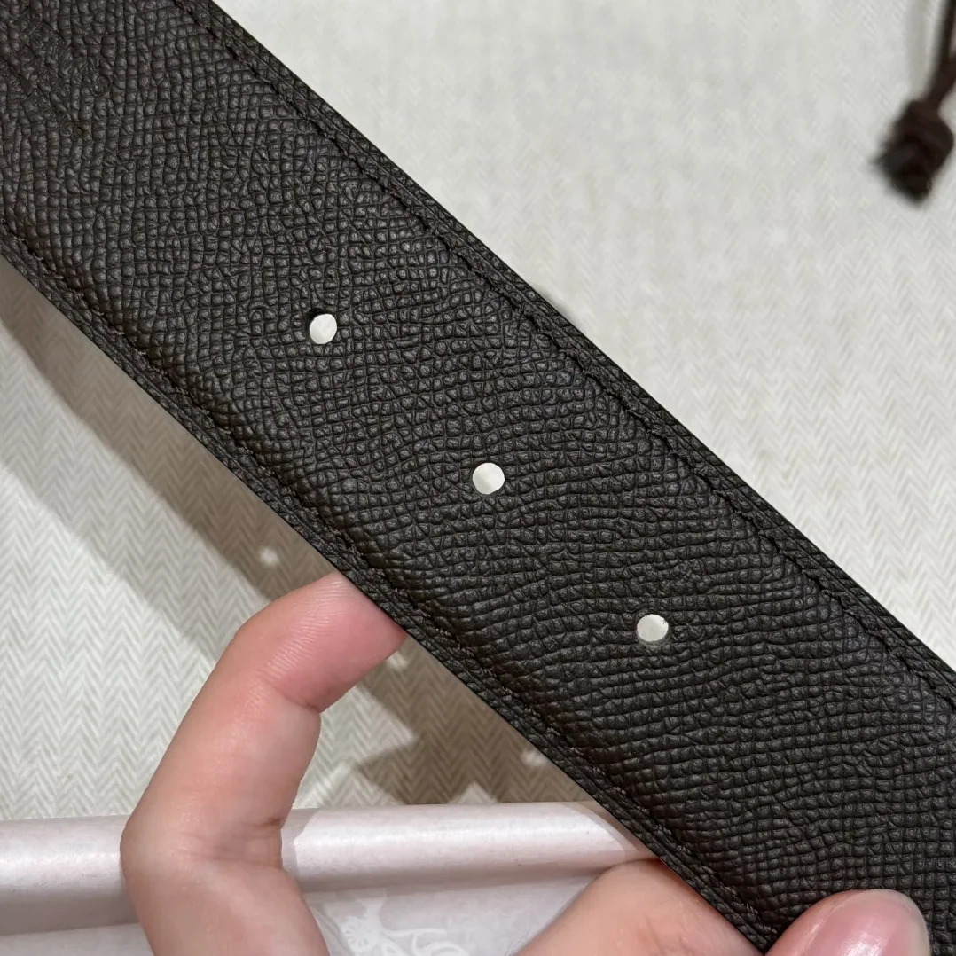 Hermès H-Zip Reversible Belt Dark Brown & Black Hermès H-Zip Reversible Belt Dark Brown & Black