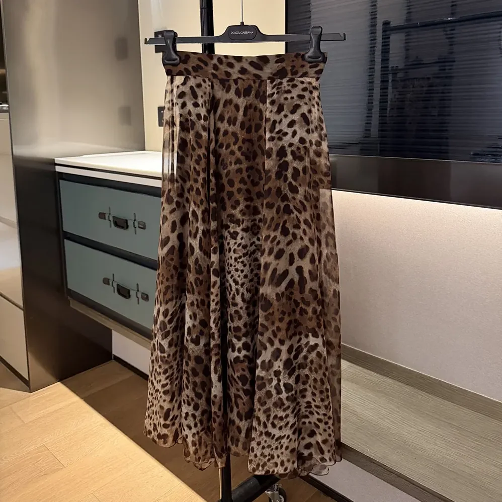 Dolce Gabbana D&G Leopard for Women in Print Chiffon Circle Skirt