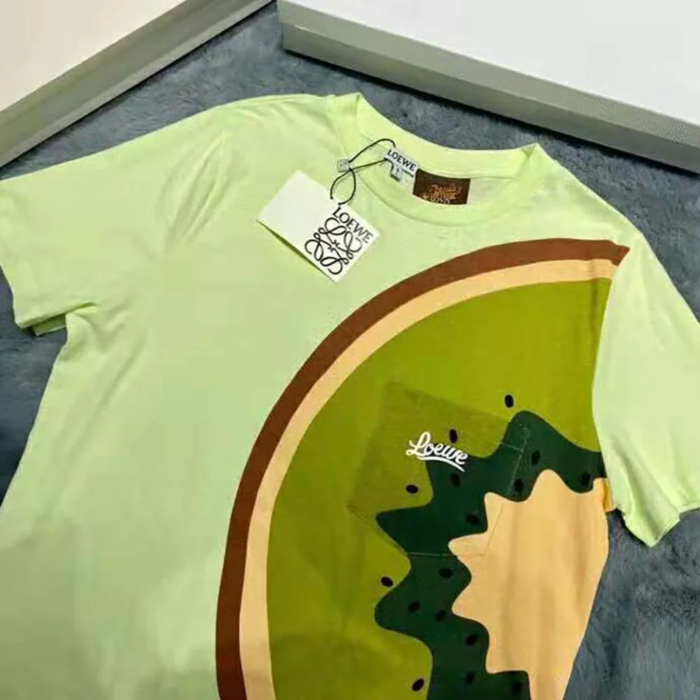 Loewe Kiwi T-shirt in Cotton for Women in Green Loewe Kiwi T-shirt in Cotton for Women in Green