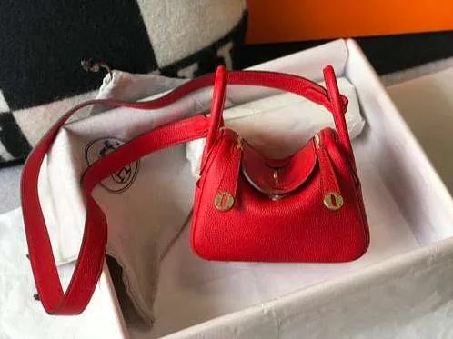 Hermes Lindy Mini Red /