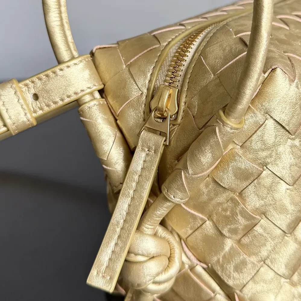 Bottega Veneta Loop Top Handle for Women in Gold