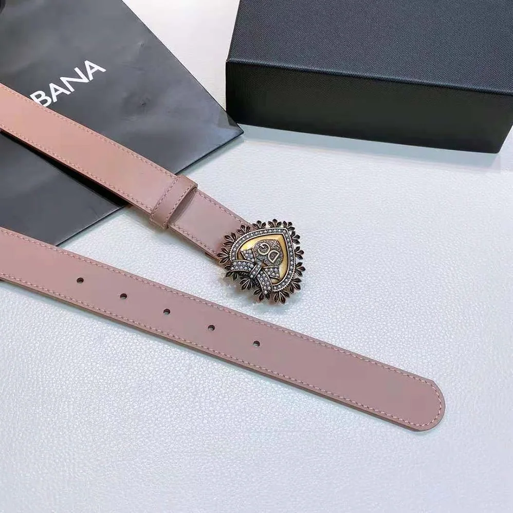 Dolce Gabbana D&G Devotion Belt in Lux Leather for Women in Pink