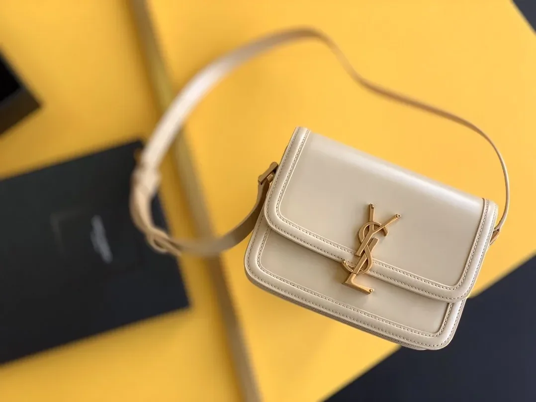Saint Laurent Solferino Small Satchel Bag Beige In Box With Gold Hardware in YSl Saint Laurent Solferino Small Satchel Bag Beige In Box With Gold Hardware in YSl