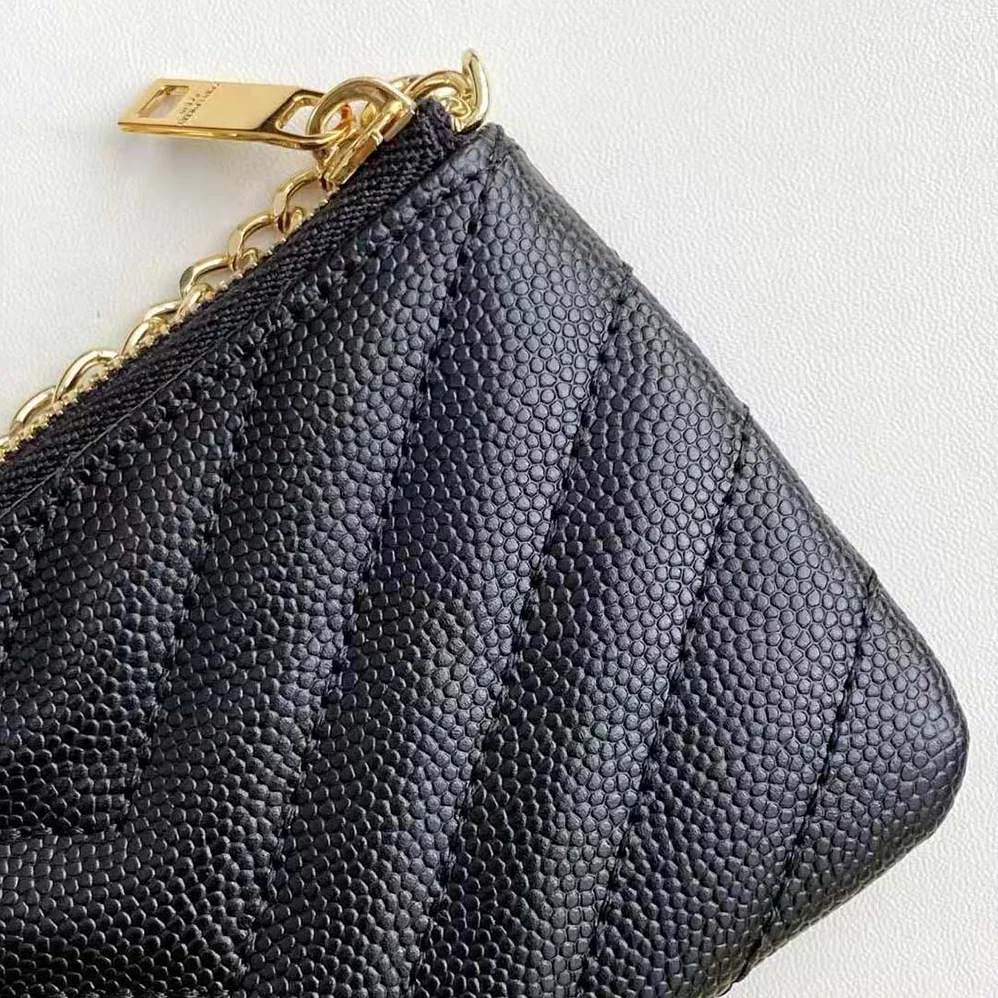 Saint Laurent YSL Monogram Key Pouch in Matelassé Leather for Women