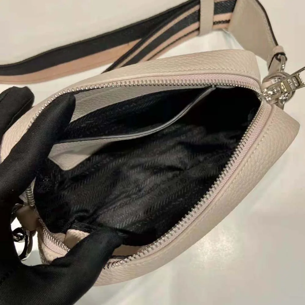 Prada Small Leather Bag for Women in Sandy