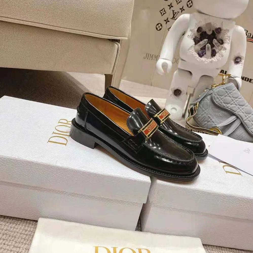 Dior Code Loafer Black Brushed Calfskin for Women