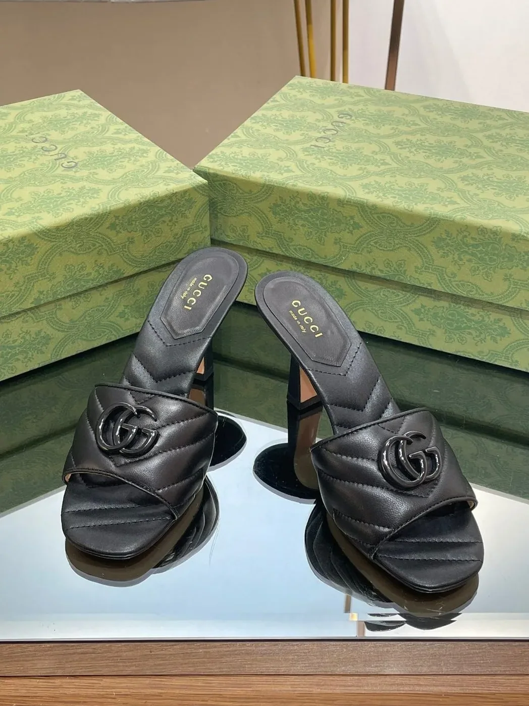 Gucci Double G Slide Sandal Black Gucci Double G Slide Sandal Black
