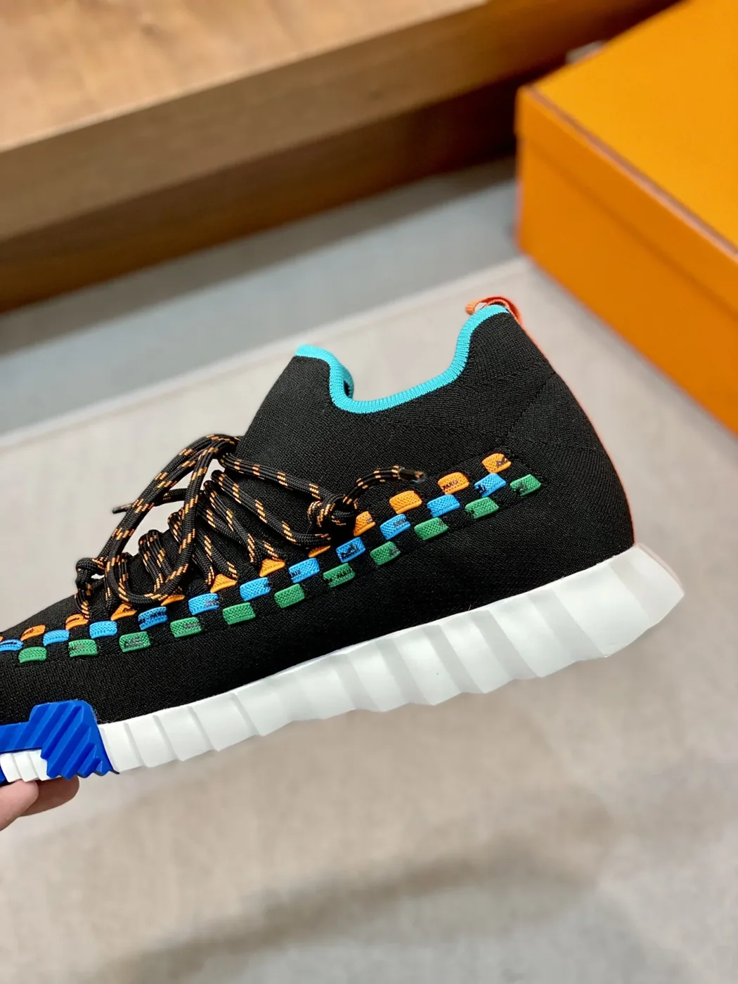 Hermes Sneakers Flex Black And Blue