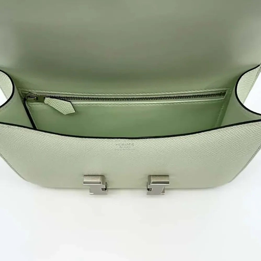 Hermes Constance 24 Bag Epsom Leather for Women in Lime/Silver Hermes Constance 24 Bag Epsom Leather for Women in Lime/Silver