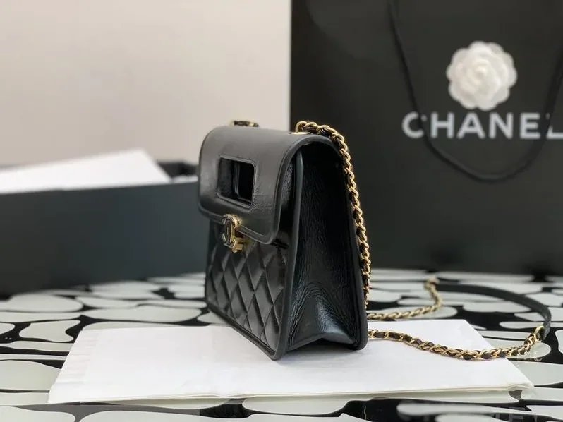 Chanel Mini Top Handle Bag Black /