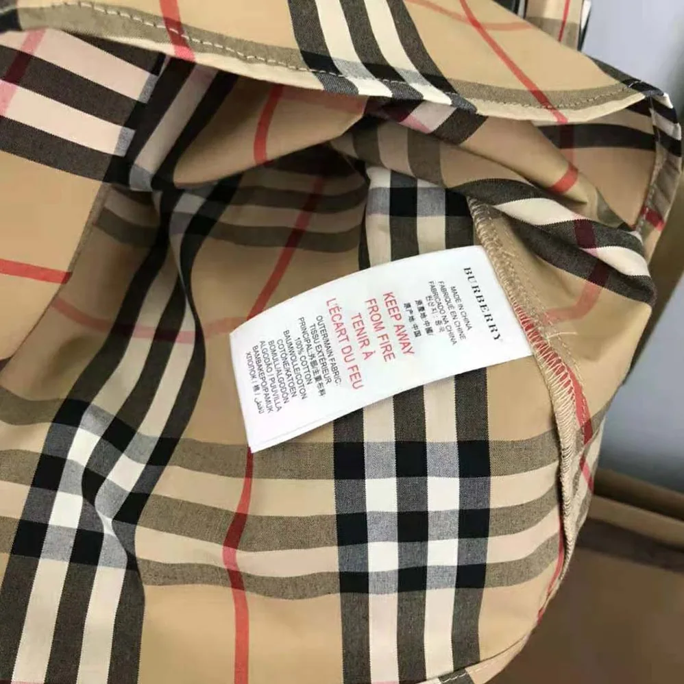 Burberry Kids' Check Cotton Gabardine Reversible Car Coat