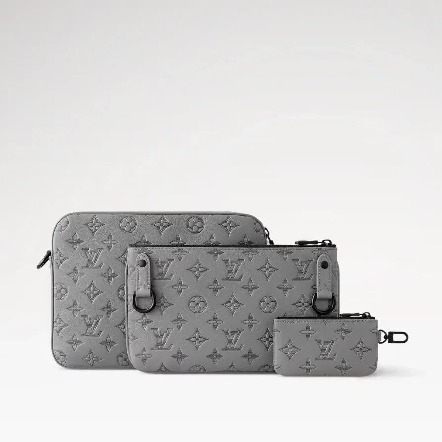 Louis Vuitton Trio Messenger Monogram Shadow By Virgil Ablohs Grey