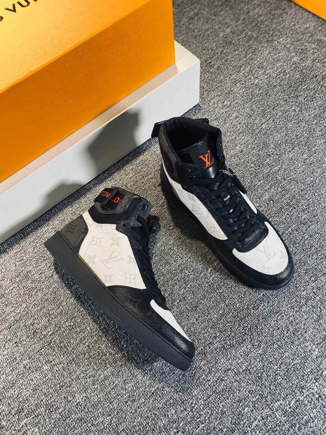 Louis Vuitton Rivoli Sneaker Boots Black And White Louis Vuitton Rivoli Sneaker Boots Black And White